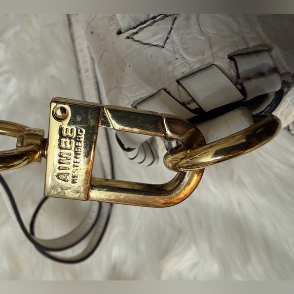 💄RARE💄 Aimee Kestenberg Faux Croco Leather Crossbody Bag - Picture 10 of 14